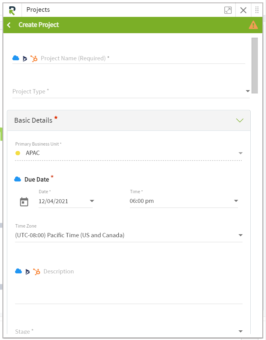 Creating a project